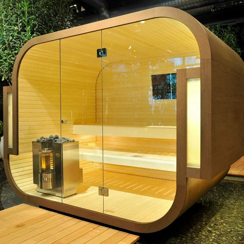 Водоотпорна железен кедар на надворешна врата Парна соба Водоотпорна железен кедар на надворешна врата Парна соба